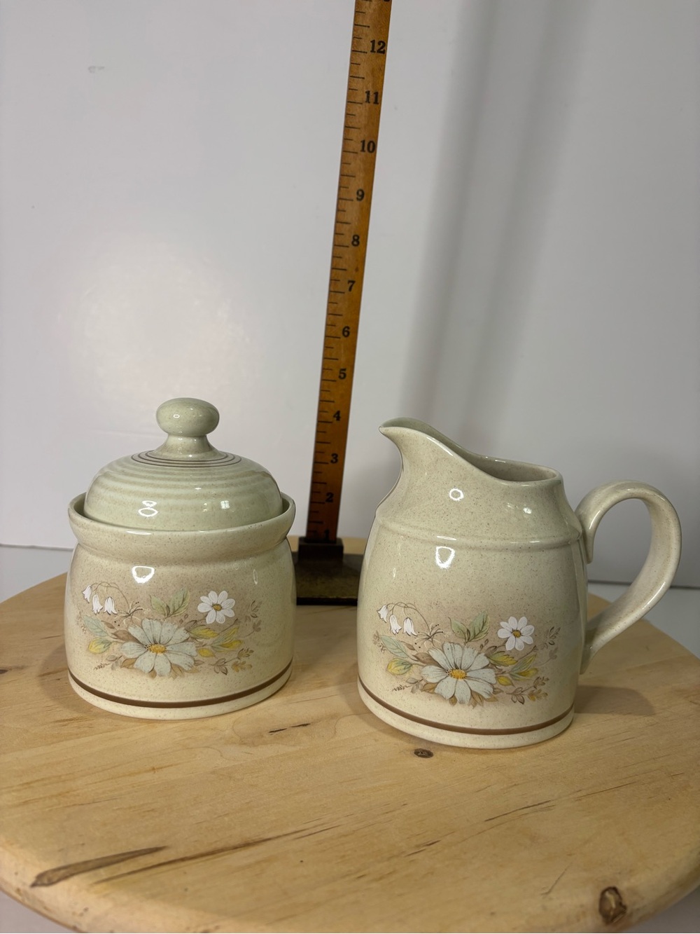 Vintage Royal Doulton Lambethware Florinda cream and sugar set
